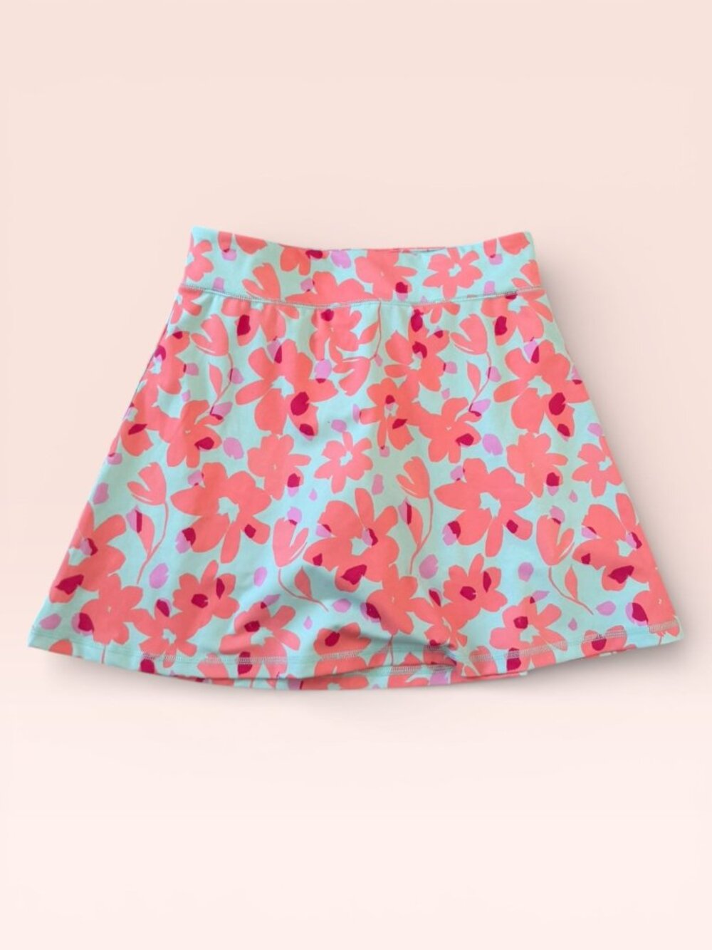 CREWCUTS Active Girls Pink Blue Floral Skort Size 16 NEW NWT